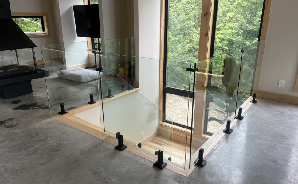 Rampe de verre d'intérieur