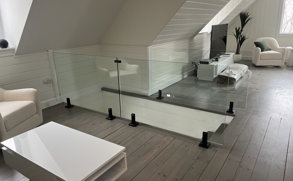 Clôture d'intérieur en verre