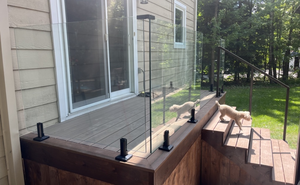 Clôture pour balcon en verre