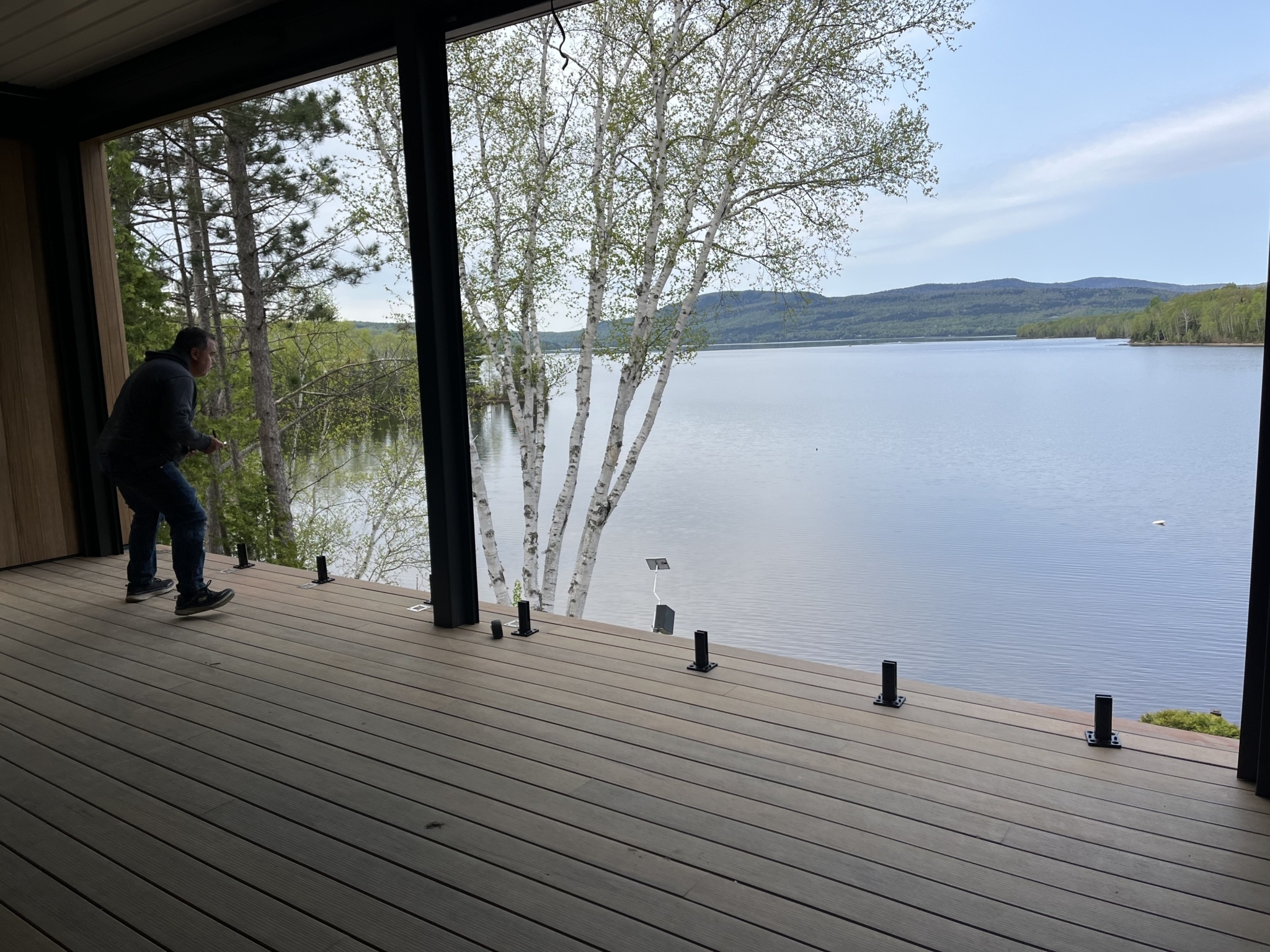 Installation de rampe de verre pour maison
