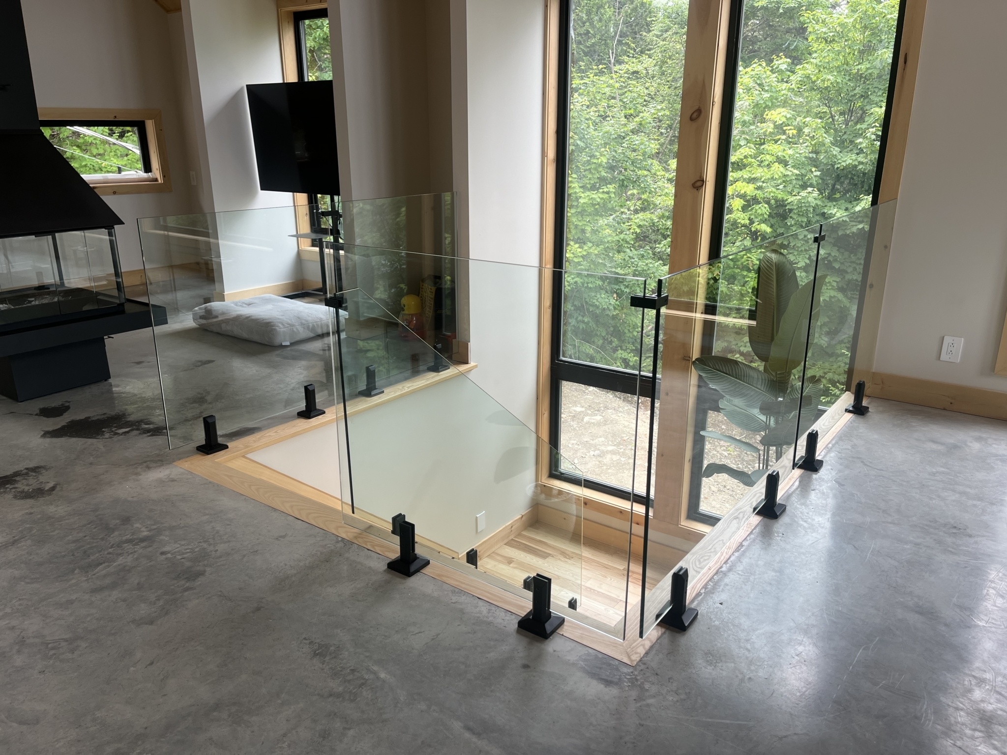 Rampe de verre d'intérieur