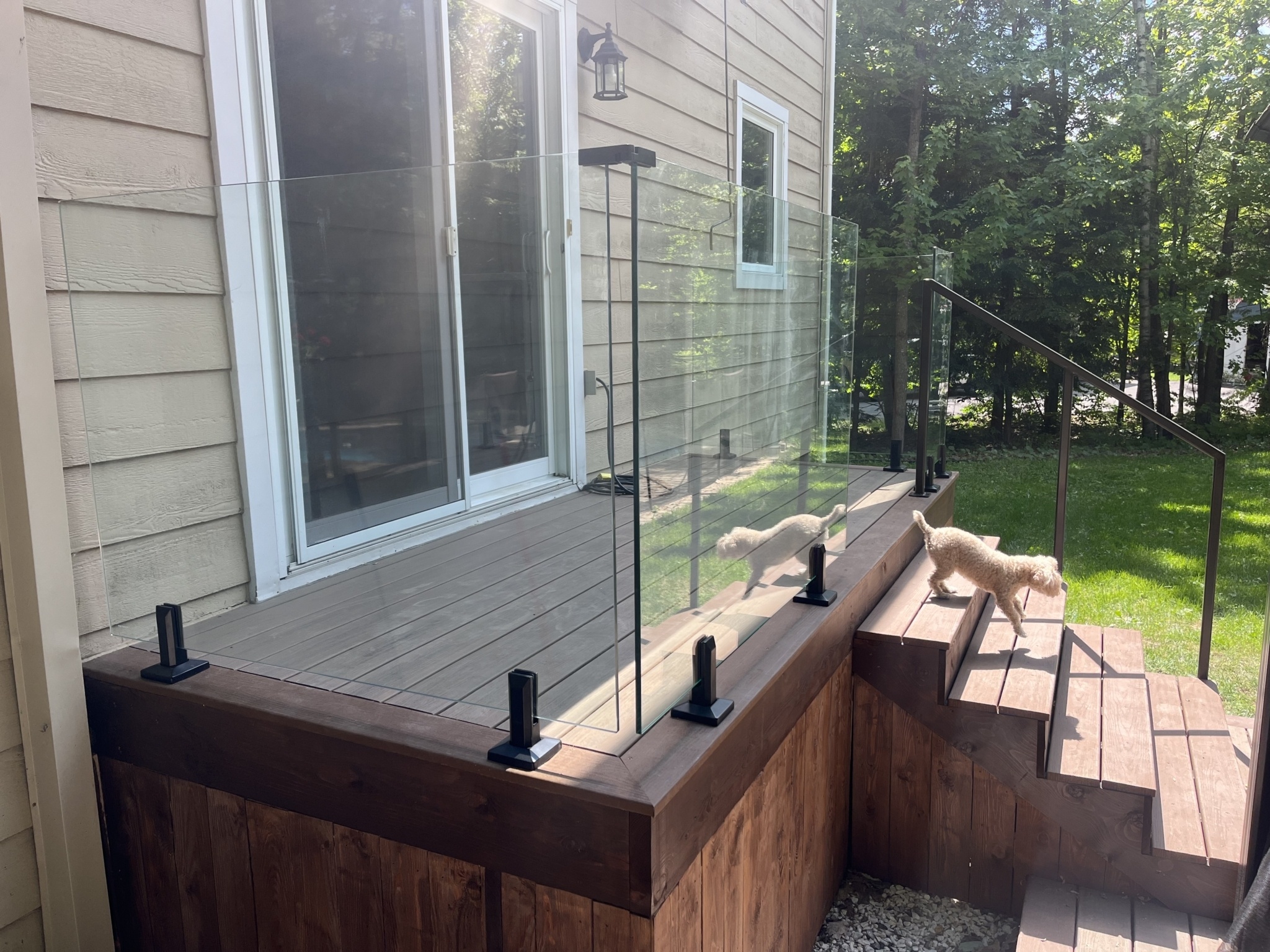 Clôture pour balcon en verre