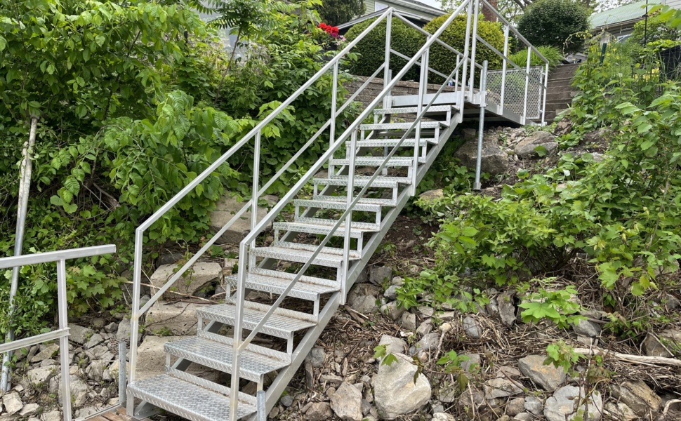 Palier escalier pour quais