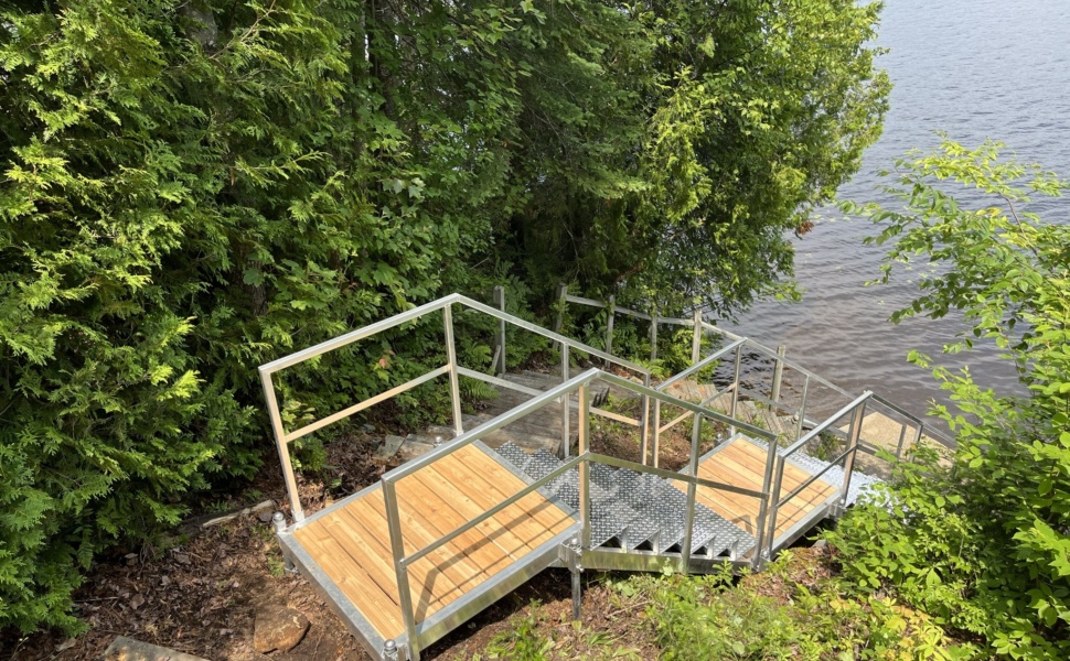 Escalier palier pour quais