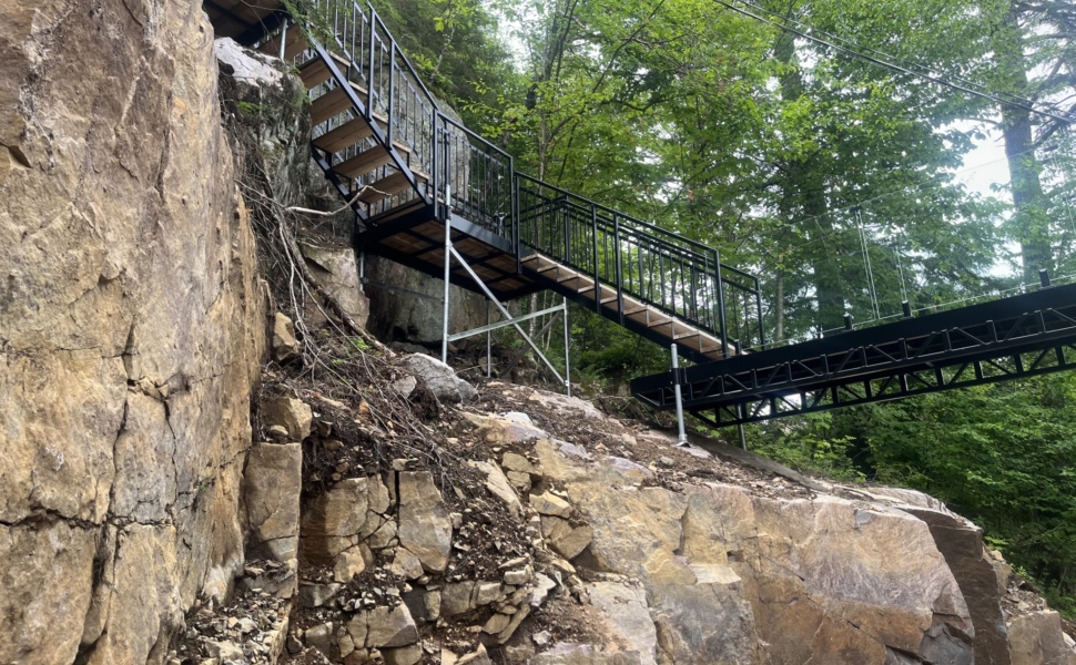 Escalier de montagne en hauteur