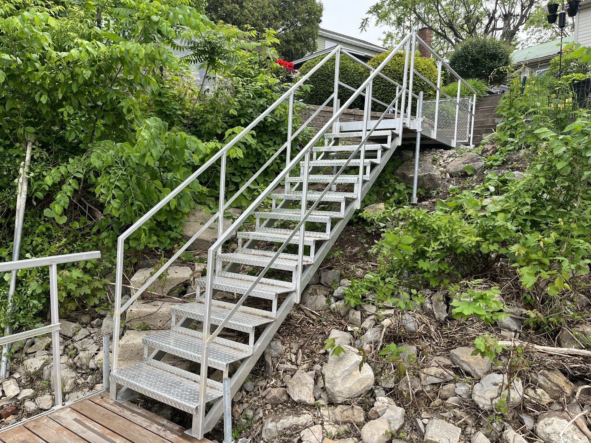 Palier escalier pour quais