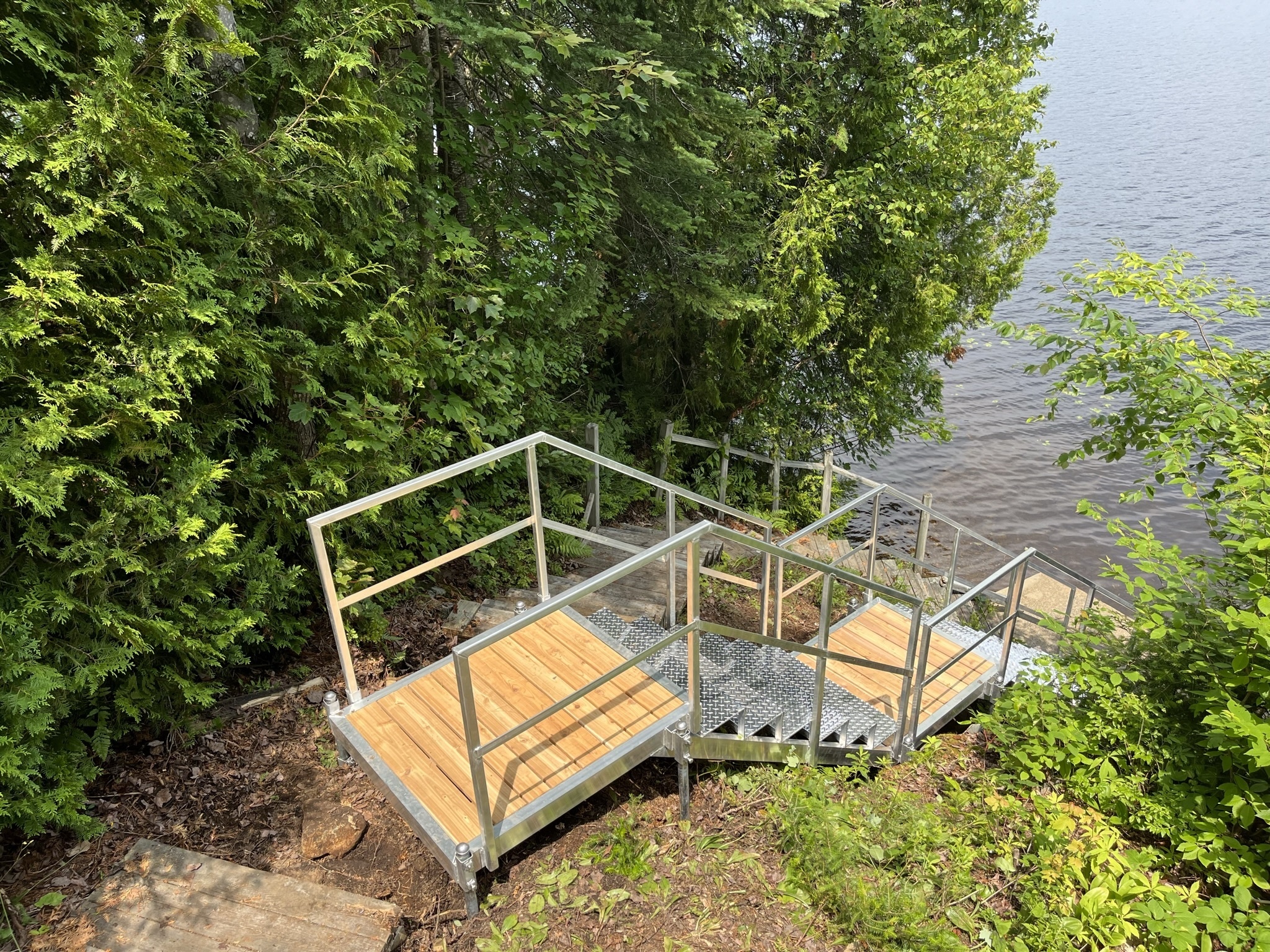 Escalier palier pour quais