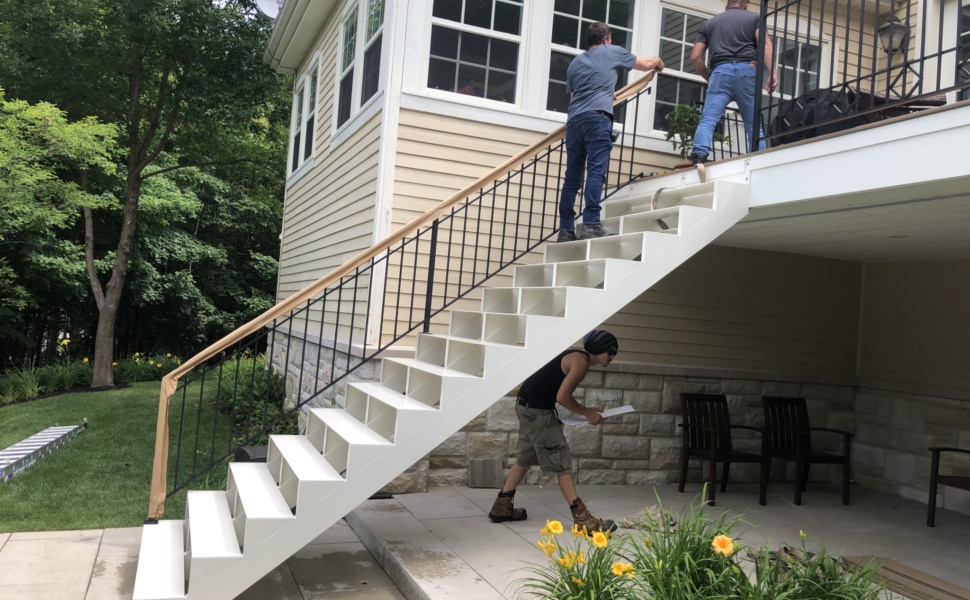 Installation d'escaliers sur mesure Conception Forget