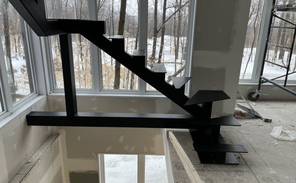 Escalier sur mesure en aluminium soudé