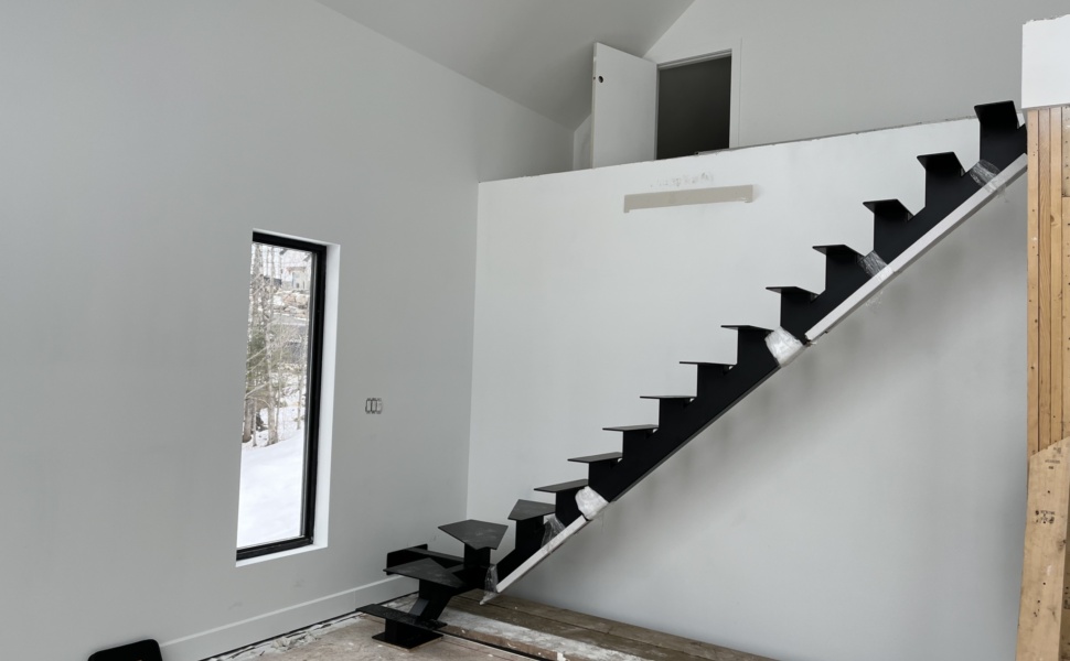Escalier noir sur mesure