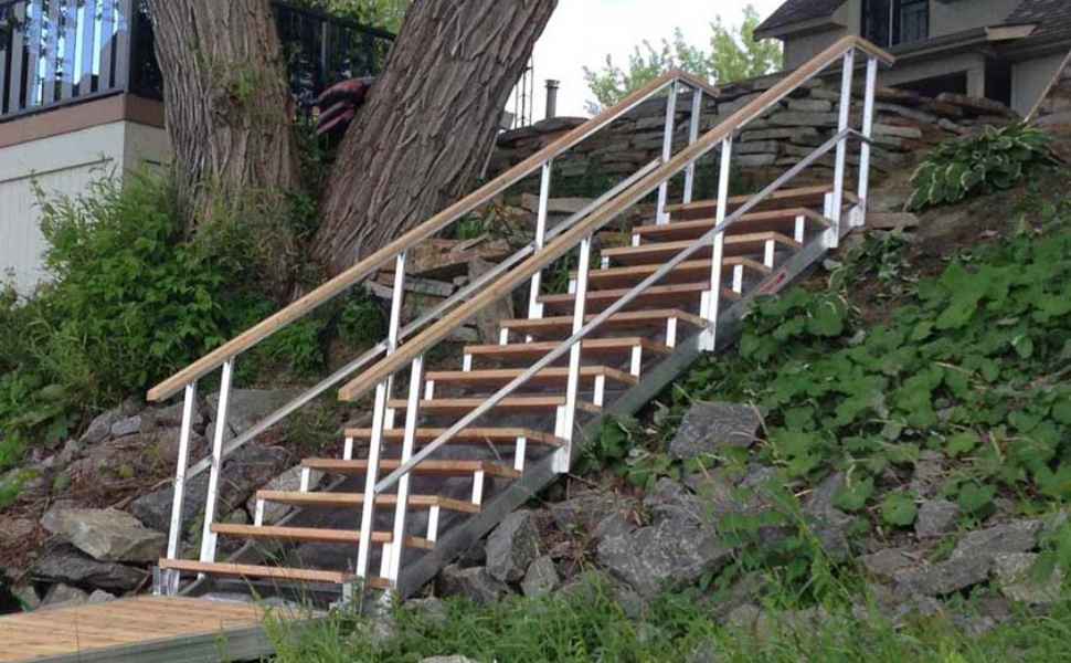 Escalier résidentiel pour quai