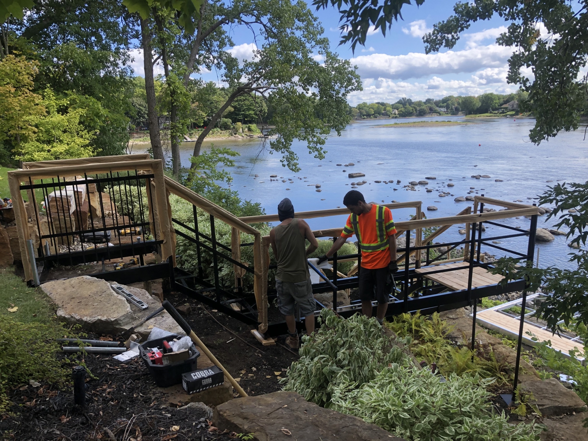 Installation escalier extérieur
