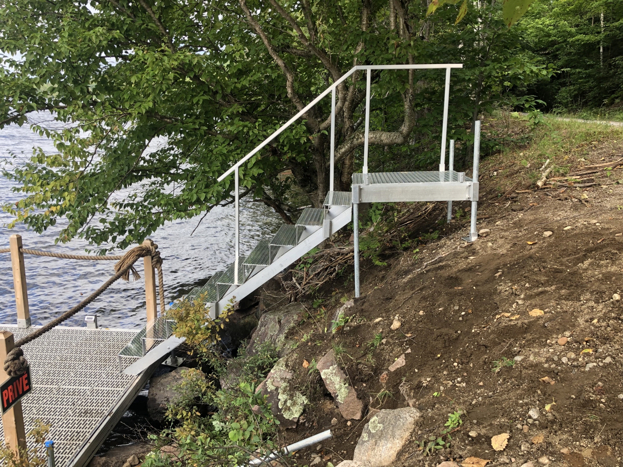 Escalier pour quais en aluminium