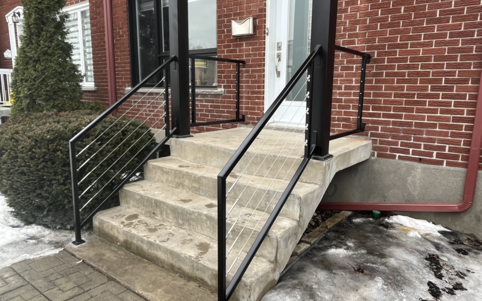 Rampe d'escalier extérieure