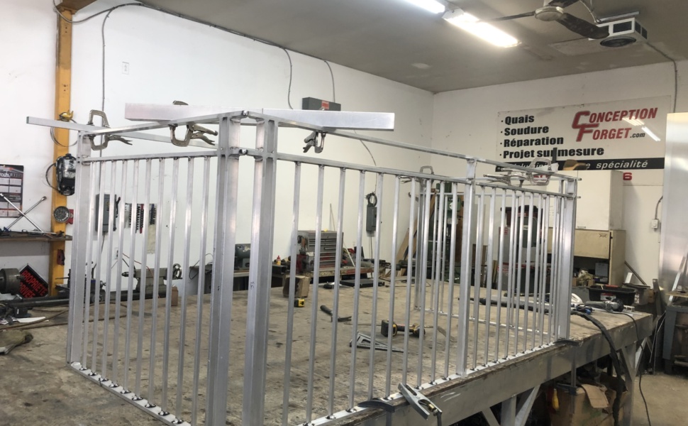 Rampe en aluminium soudé