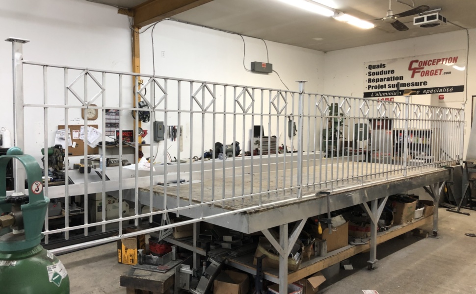 Fabrication de rampe en aluminium soudé