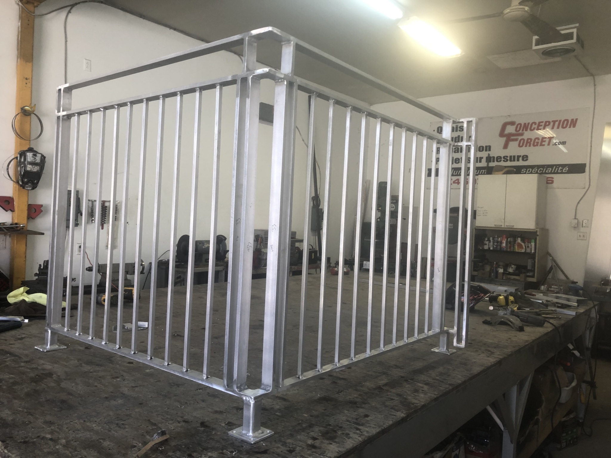 Fabrication de rampe en aluminium soudé