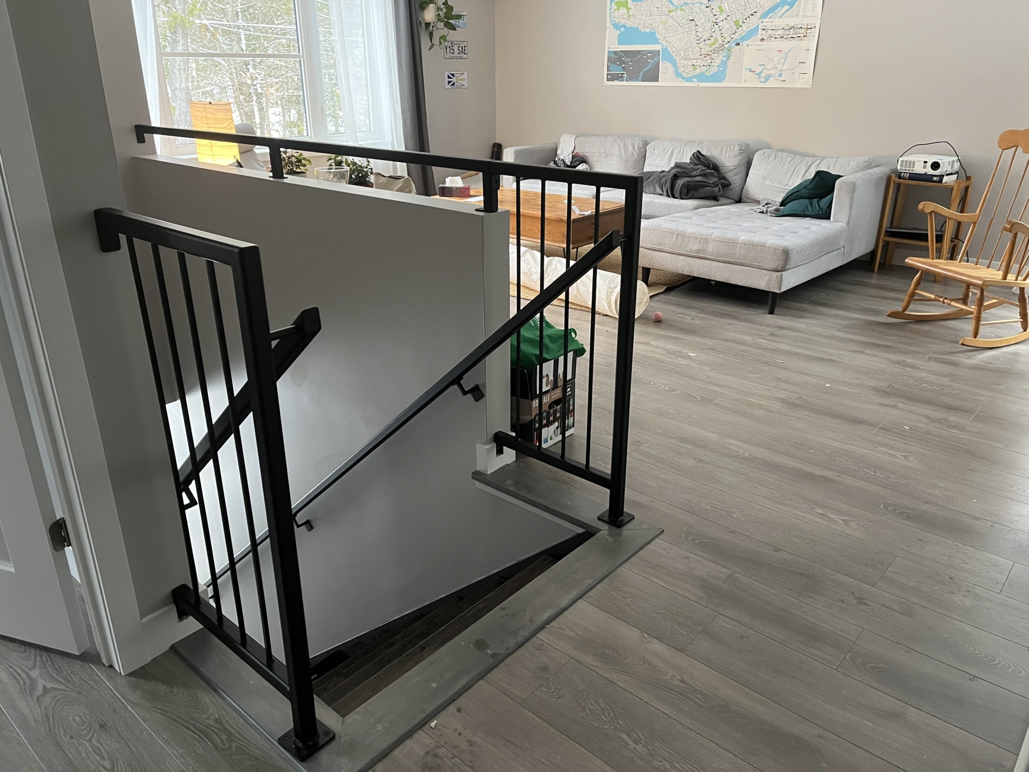 Rampe d'escalier en aluminium